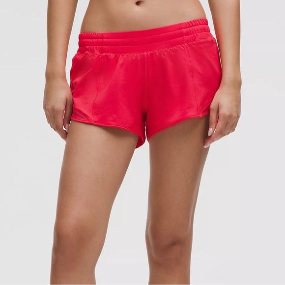 Lululemon Athletica Vibrant Red Women's Athletic Shorts - Picture 1 of 2